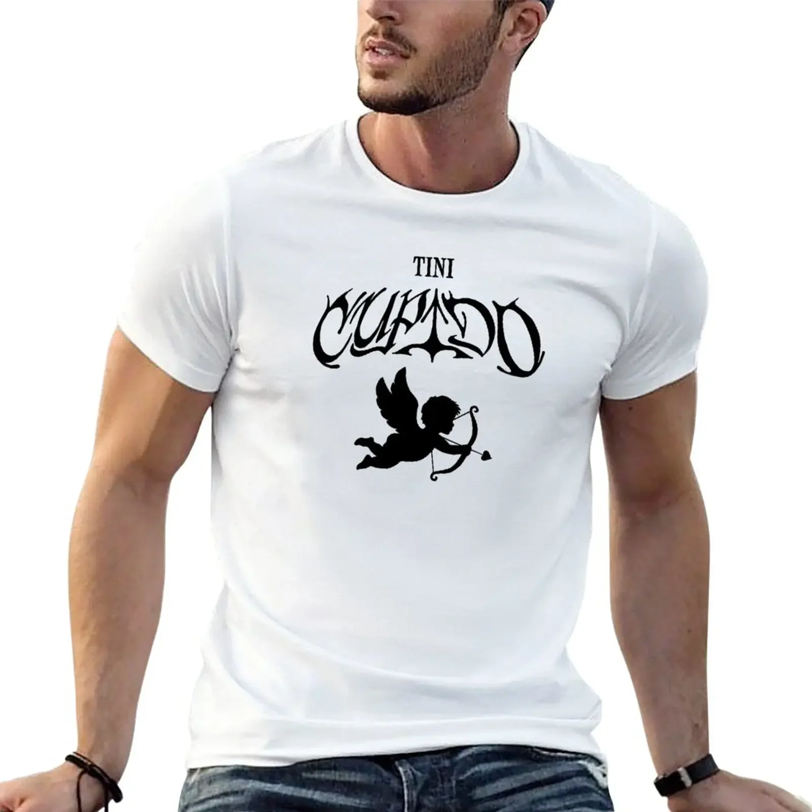 tini stoessel - cupido with an angel (black) T-Shirt graphic t shirt vintage big and tall t shirts for men