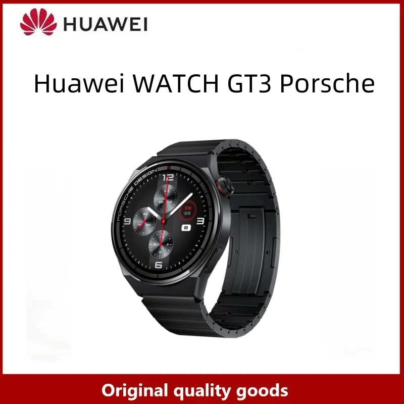 Original Huawei Watch GT3 Porsche Design Bluetooth Call Smart Watch Black Titanium Strap 46mm Dial Heart Rate Sleep Monitoring