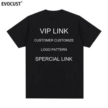 Custom เสื้อผ้าผลิตภัณฑ์ลูกค้าปรับแต่งโลโก้รูปแบบ Vip Link เสื้อยืดผ้าฝ้ายผู้ชาย T เสื้อใหม่ Tee Tshirt สตรี Tops