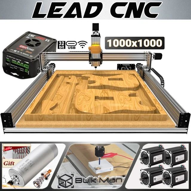 20% ZNIŻKI BulkMan3D 1000x1000mm Ołów CNC Router Maszyna Pełny zestaw Precyzyjna śruba pociągowa Napędzany CNC Rzeźba Grawerowanie Zestaw routera