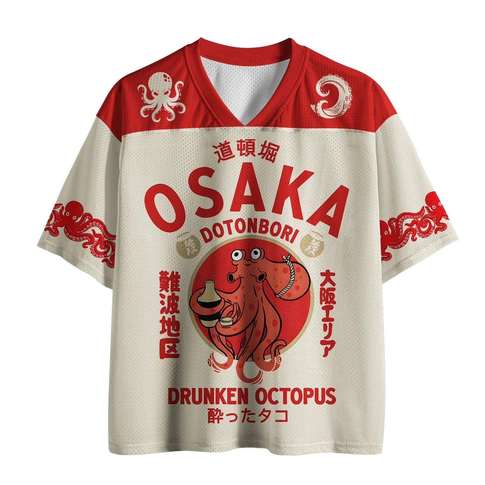 Street Fashion Osaka - Unisex 3D Osaka Dotonbori Drunken Octopus