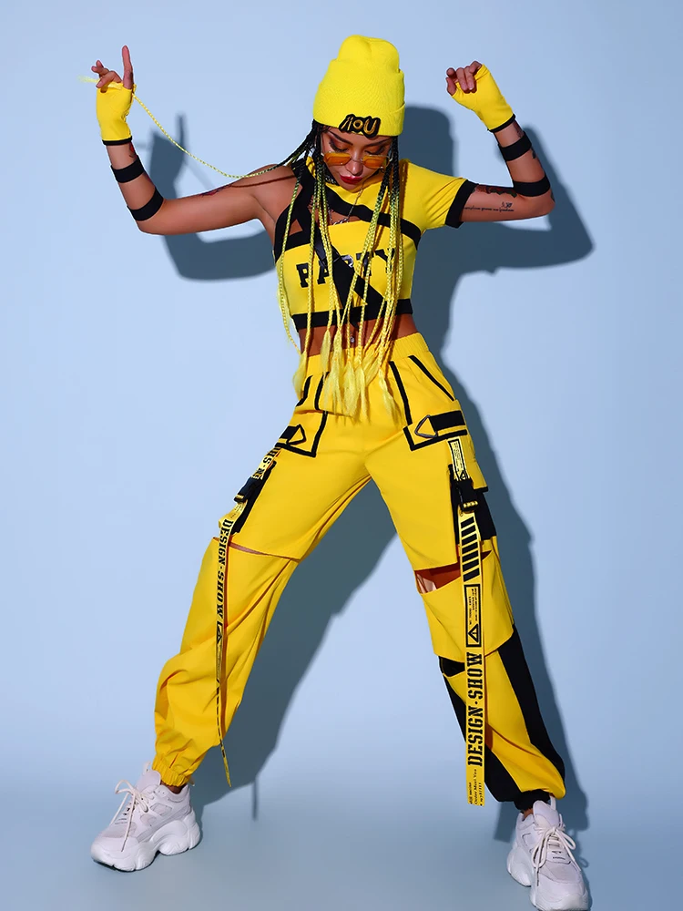 طقم أزياء للعروض للبالغين، ملابس رقص الهيب هوب والشارع، زي رقص كوري مثير للفرق النسائية، بدلة تدريب الجاز