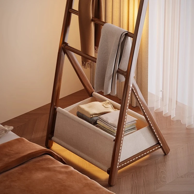 رف ملابس لغرفة النوم الاسكندنافية، غرفة معيشة صغيرة، رف تجفيف بسيط داخلي، موفر للمساحة، أثاث منزلي عتيق #6