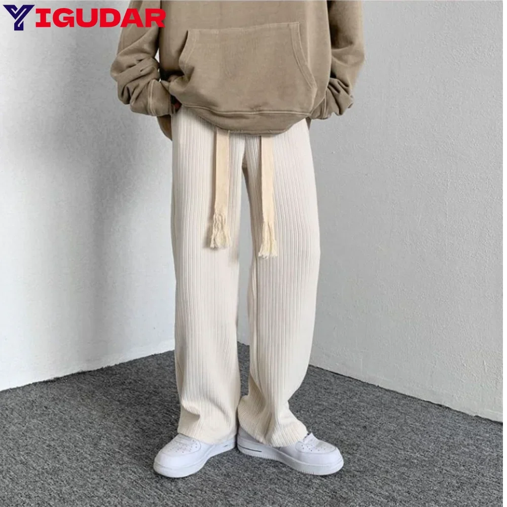 

2025 Fashion Male Casual Pants Men‘s Baggy Cotton Hip Hop Joggers Japanese Streetwear Trousers pantalon y2k homme ropa hombre