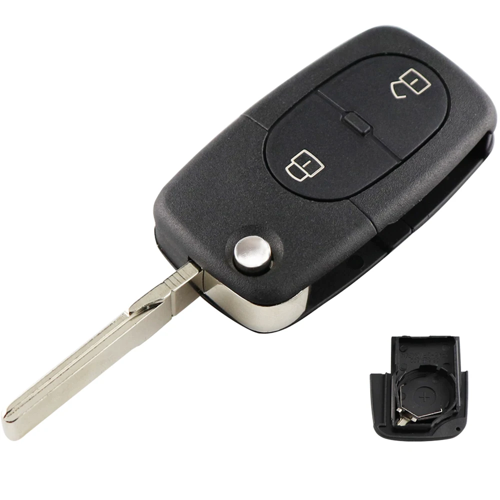 2/3/4 Button Key Case For Audi A3 A4 A6 A8 A2 TT RS4 Quattro B5 Remote Car Key Shell Fob Cover CR1620/CR2032 Uncut Blade No Logo