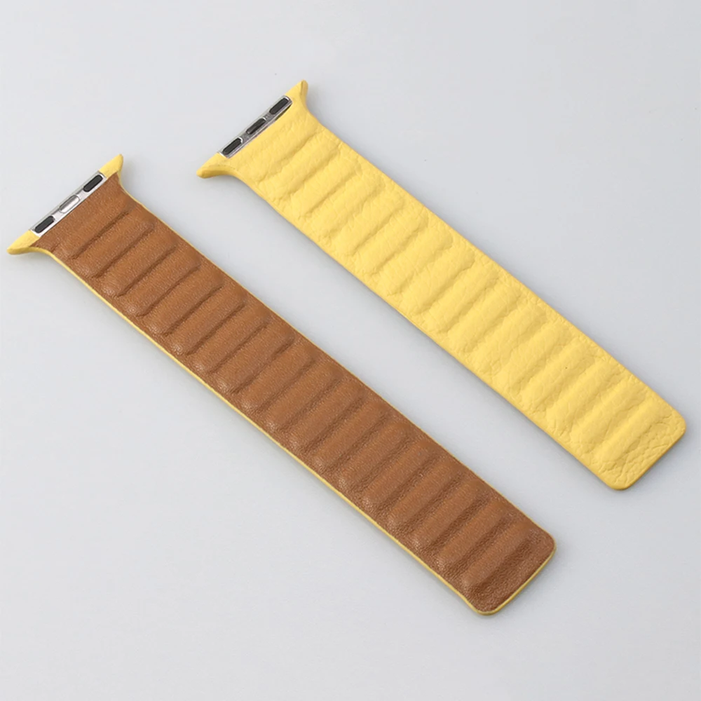 Leather Magnetic Loop Strap For Apple Watch Band 49mm 44mm 40mm 45mm 41 42 38 mm Sport Bracelet iWatch Seires 8 Ultra 7 6 SE