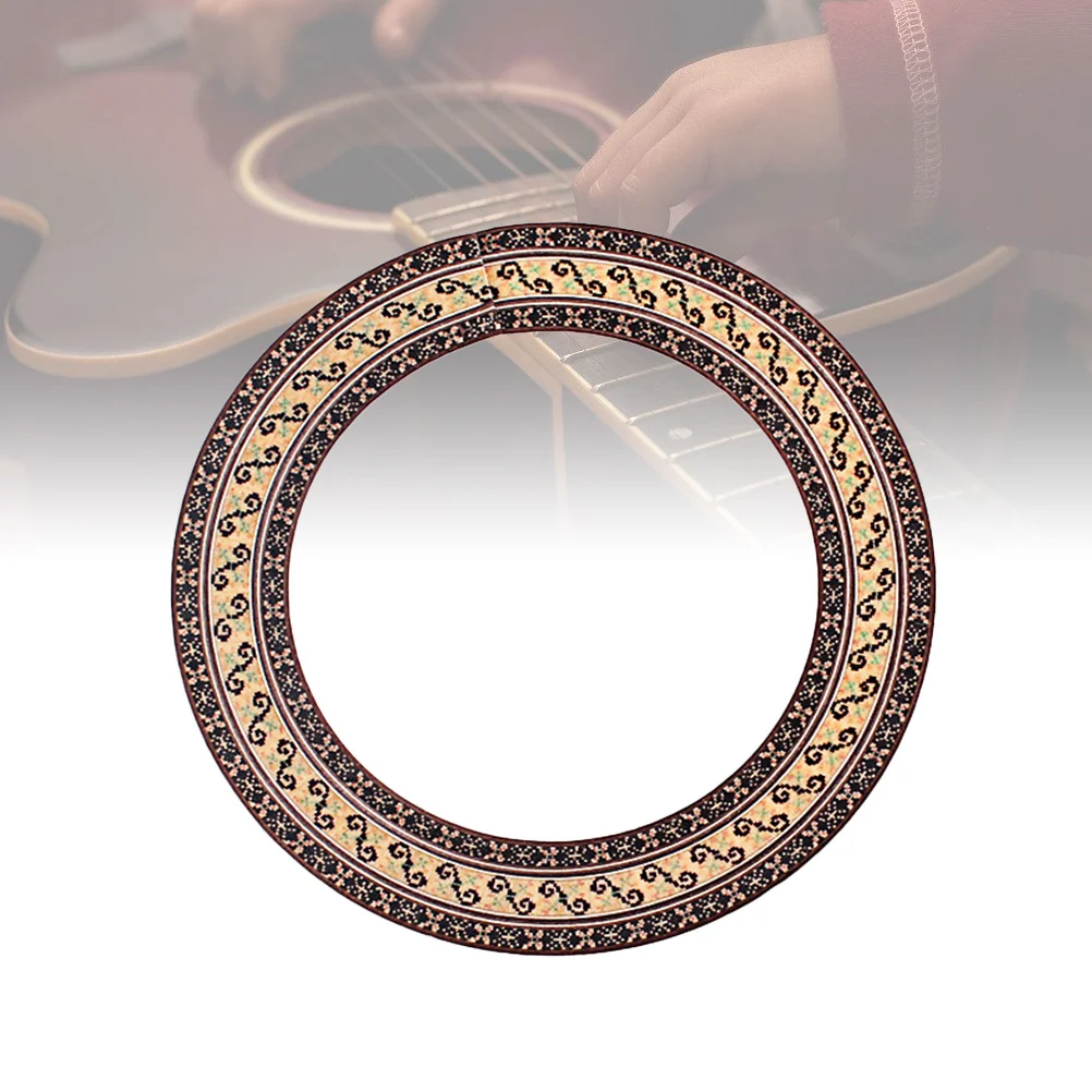 

Guitar Sound Hole Rosette Inlay 90.5mm Wooden Curved Strips Natural Wood Tone Enhancing Decal Easy Apply Remove Fits Electric