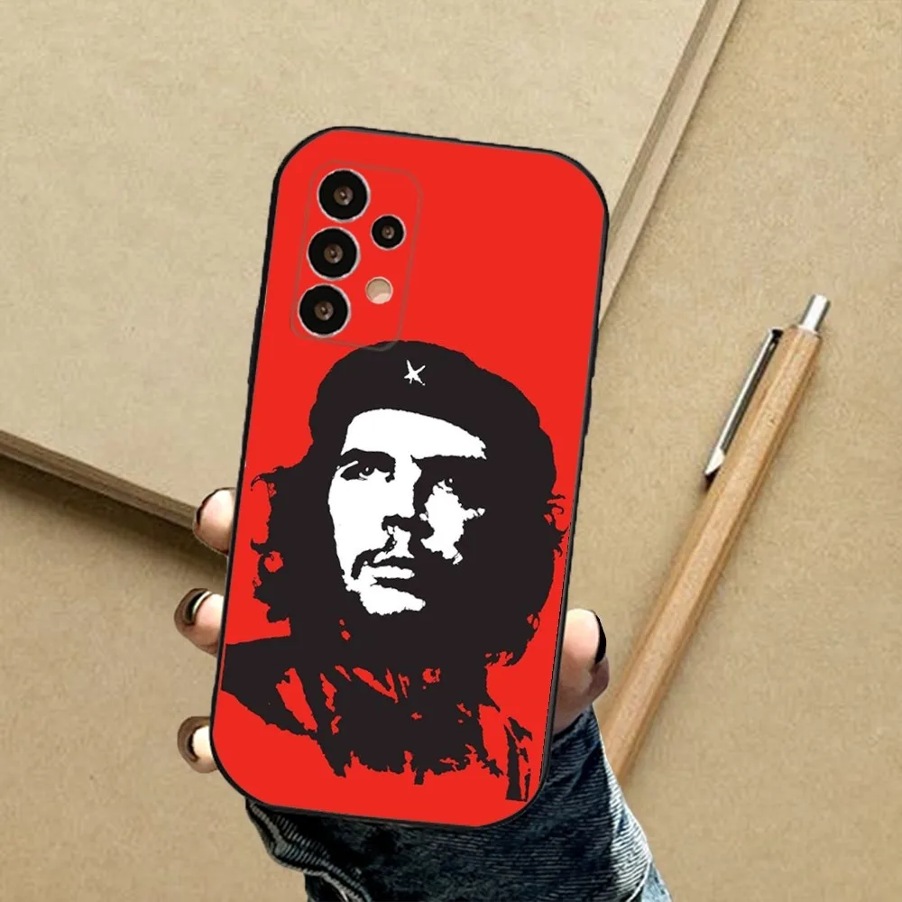 Che Guevara Revolution Phone Case For Samsung S24,23,23,22,30,21,10,9,Note20 Ultra,Lite,Ultra,5G,Plus,FE,Black Soft Case