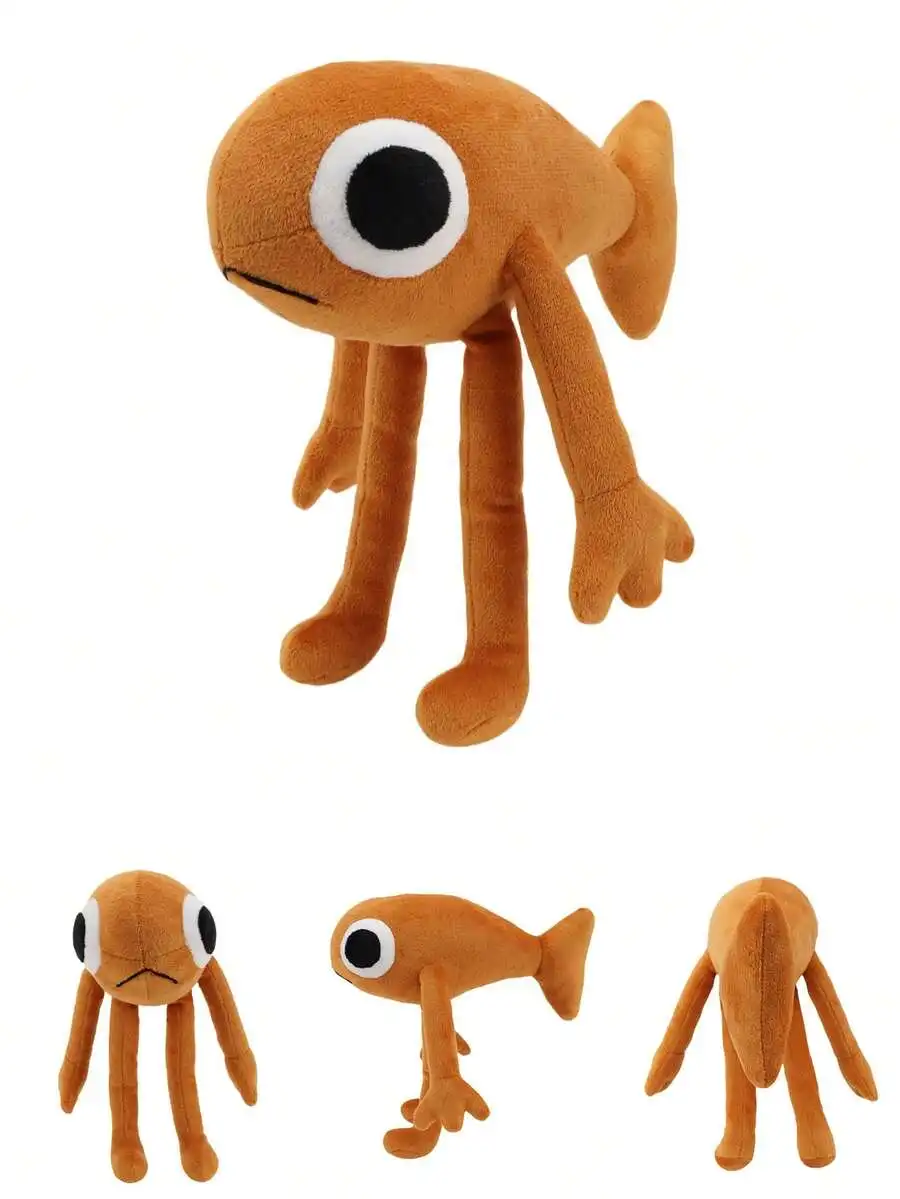 

25cm Big-Eyed Fish Man Plush Toy Stuffed Animal With Hands And Feet Creative Decor Gift For Adults