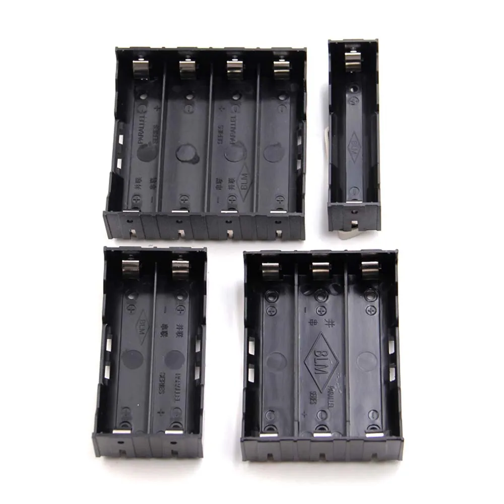 Power Bank Cases ABS 1 2 3 4 Slot for 18650 Battery Battery Holder Battery Storage Boxes Batteries Container Battery Box