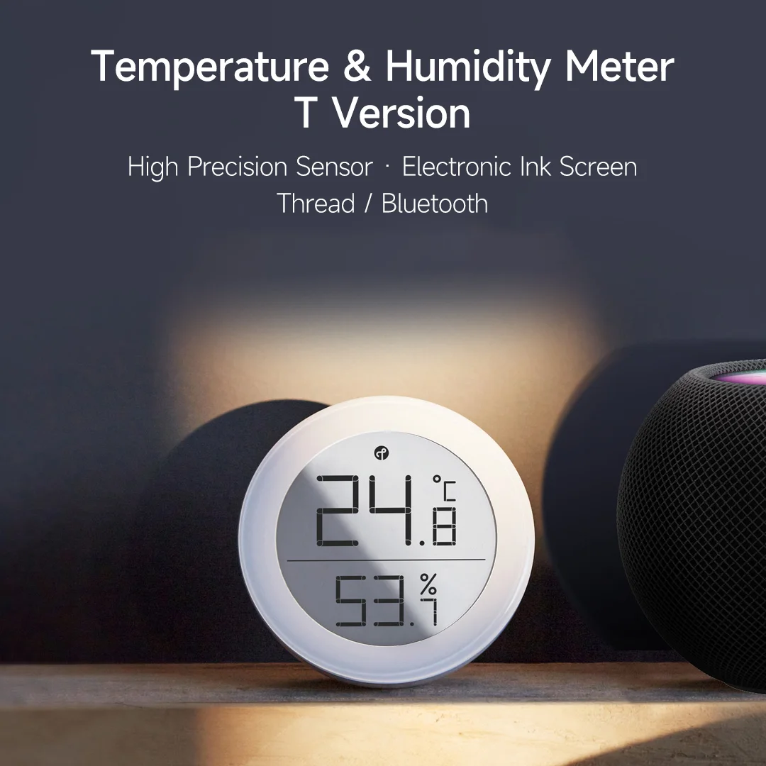 Qingping Thread Temp & RH monitor T Apple HomeKit Smart Home Tracking Thermo-Hygrometer Sensors,Wireless,Bluetooth and Thread