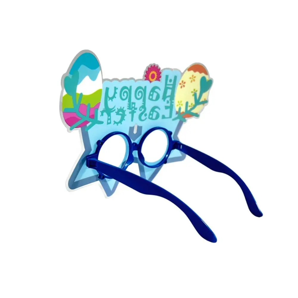 Egg Pattern Easter Paper Glasses Rabbits Eyeglasses Cartoon Easter Fun Glasses Frame Carrot Shape Multicolor