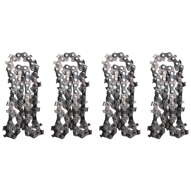 Fine Workmanship 4Pcs Mini Chainsaw Chain 4 Inch Guide Saw Chain 1/4 LP Pitch, 28 Sections For Electric Protable Handheld Chain