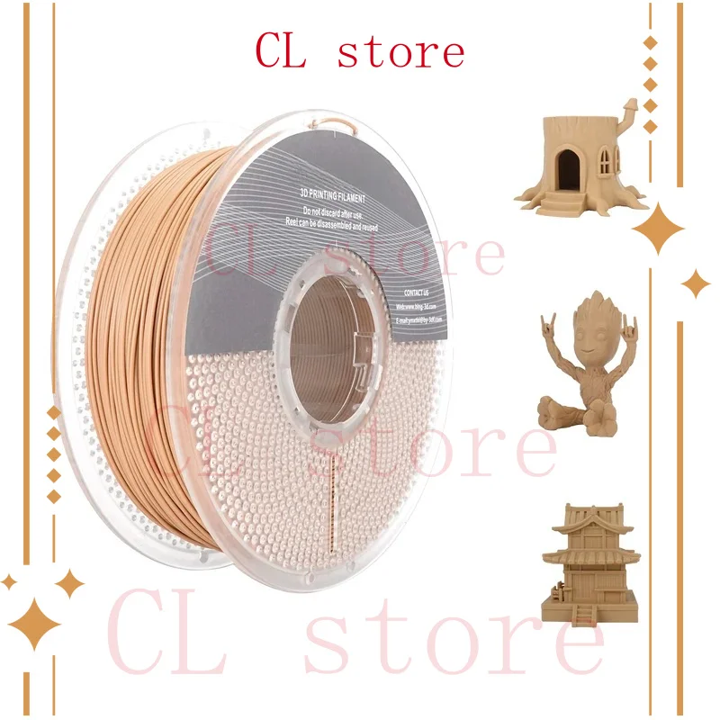 

Цвет имитации дерева PLA F Нить для 3D-печати 1,75 мм Точность размеров +/- 0,02 мм, цвет дуба PLA F 1 кг