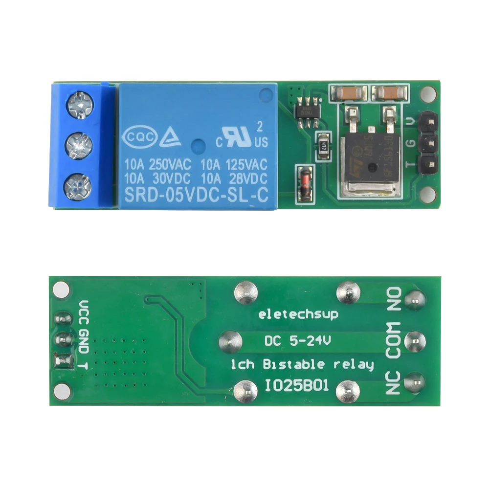 Self-Locking Relay Module Bistable Relay Module PNP Type Relay Module Flip-Flop Latch Relay Bistable Low Pulse Flip-Flop Module