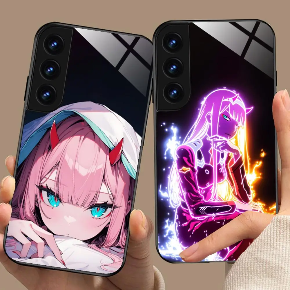 Darling Zero Two Neon Phone Case for Samsung Galaxy A56 55 54 53 52 51 36 35 34 23 16 15 5G Glass Protective Cover