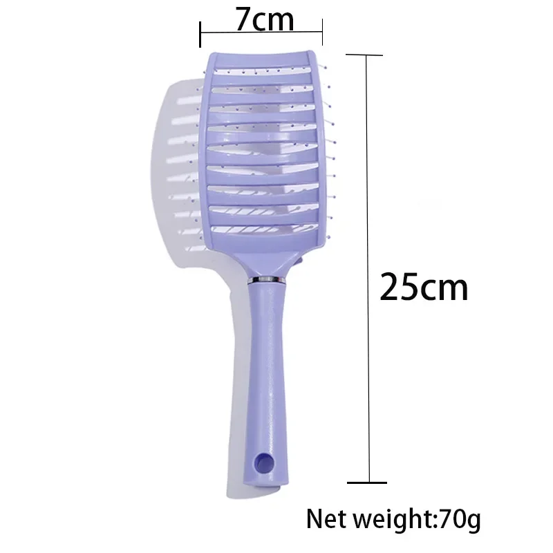 Scalp Massage Hair Brush Bristle Nylon Women Wet Curly Detangle Hair Brush for Salon Professional Hairdressing Comb Styling Tool