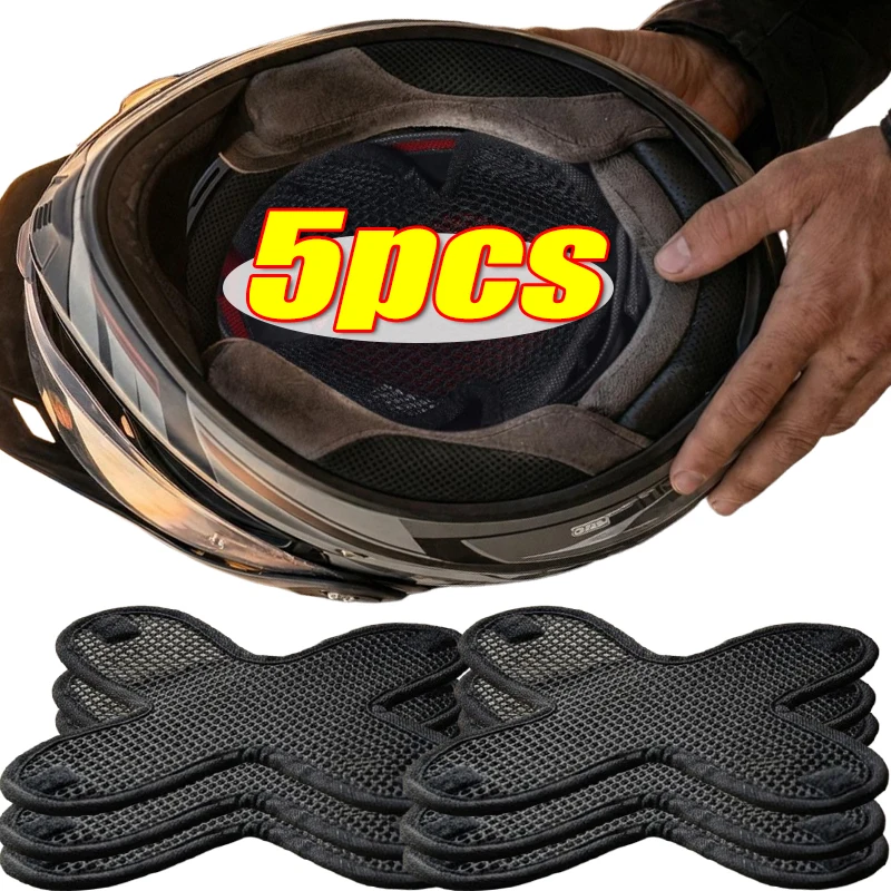 

Motorcycle Heat-Resistant Breathable Safety Pad Helmet Inner Mat Padding Helmet Liner Honeycomb Mesh Pad Insulation Lining1-5pcs