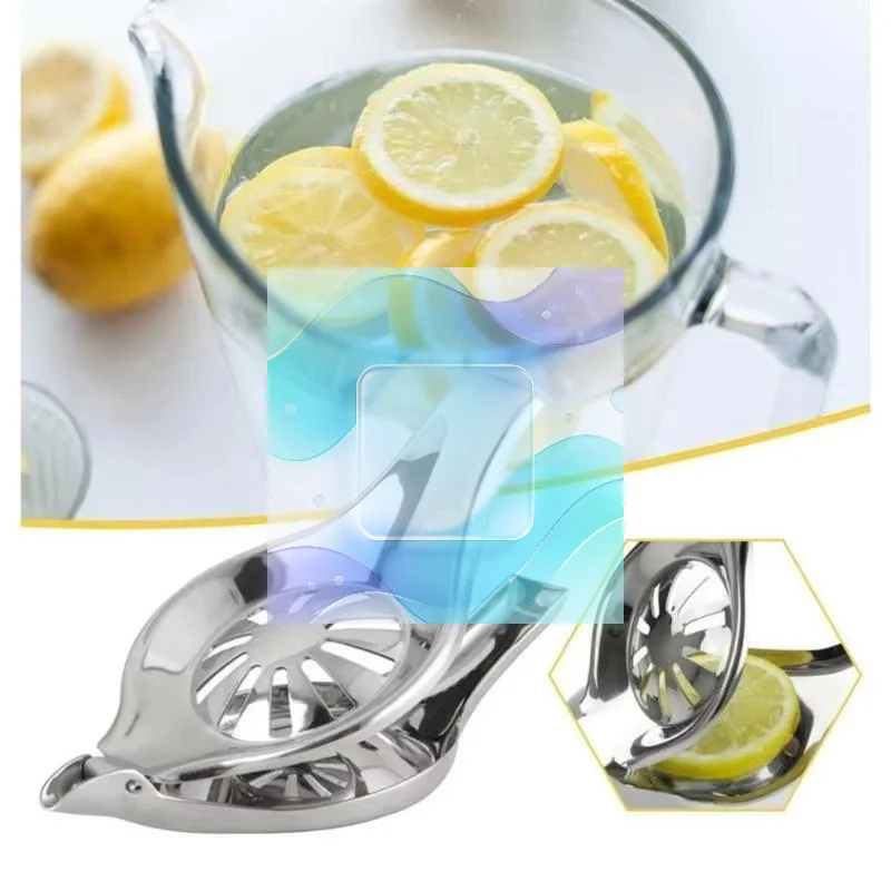 1Pcs Stainless Steel Manual Lemon Squeezer Non-slip Handheld Fruit Juice Press for Home Kitchen Bar Restaurant Lime Orange Juic