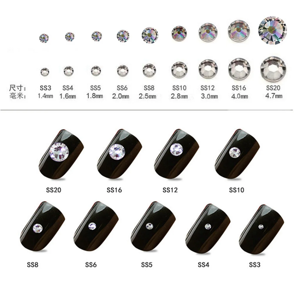 ss3-30 Non Hot Fix Flatback Rhinestones And Decorations Crystal Nail Art Accessories Nail Sticker DMC Glitter Stone Diamond DIY