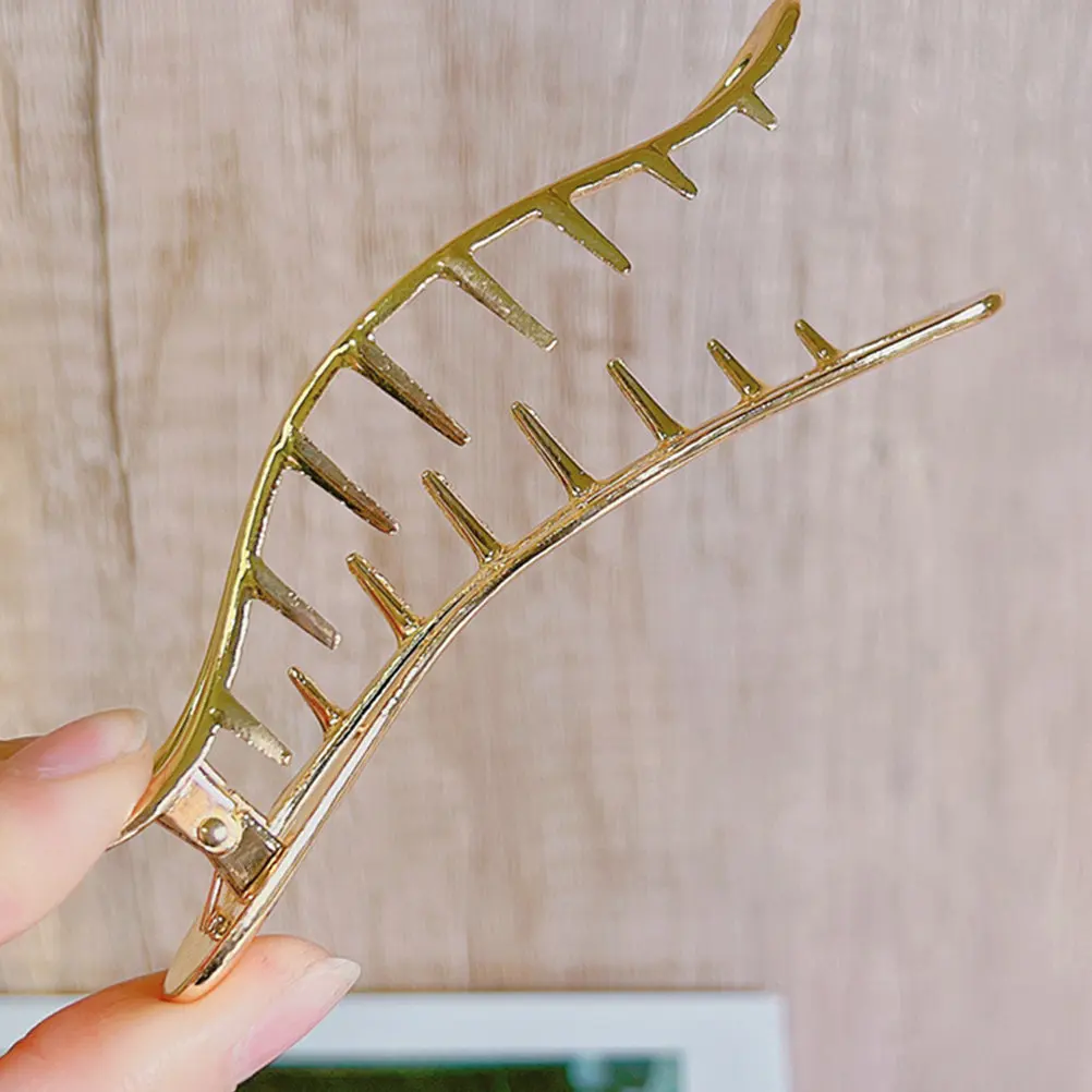 

2Pcs Metal Banana Clips for Thick Hair Women Ponytail Clip Hair Accessories Claw Clip Styling Tool Elegant Daily Wear Gift