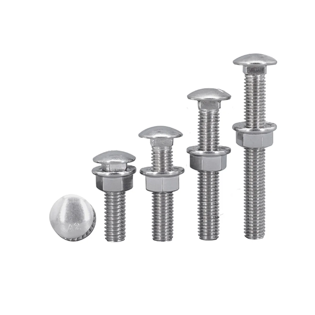 M5M6M8M10M12 304 Stainless Steel Round Head Bridge Square Neck Connecting Bolt
