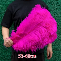 10Pcs Natural Rose Red Ostrich Feathers for Crafts Wedding Decor 15-60cm Carnival Party Ostrich Plumes Centerpiece Decoration