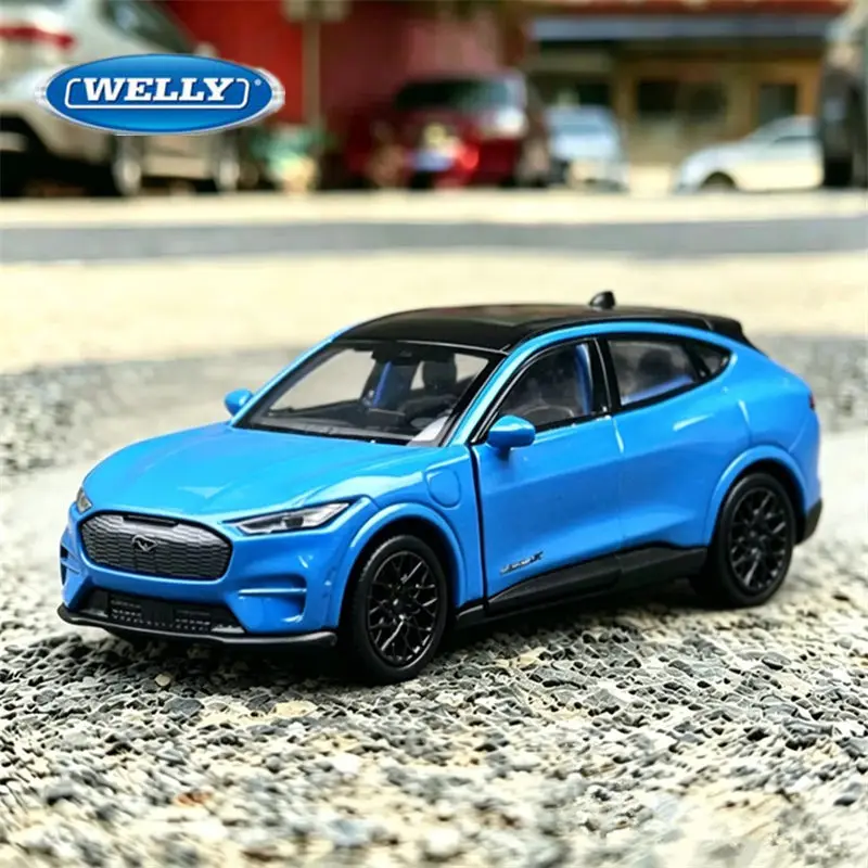 Welly 1:36 Ford Mustang Electric Horse Mach-E GT SUV, Modelo de Auto Deportivo de Aleación, Auto de Metal Fundido a Presión, Vehículo de Nueva Energía, Modelo de Auto, Regalo para Niños