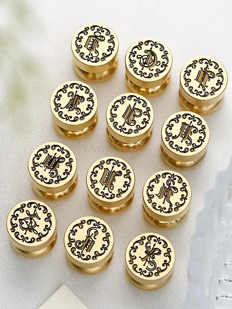 15mm Mini Gothic Alphabet Stamp Laser Engraving Sealing Wax Stamps Retro English Letters A-Z For Wedding Scrapbooking Card Decor