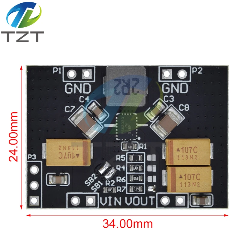 TPS63020 Automatic Buck-boost Step UP /  Down Power Supply Module 2.5V 3.3V 4.2V 5V Lithium Battery Low Ripple Voltage Converter