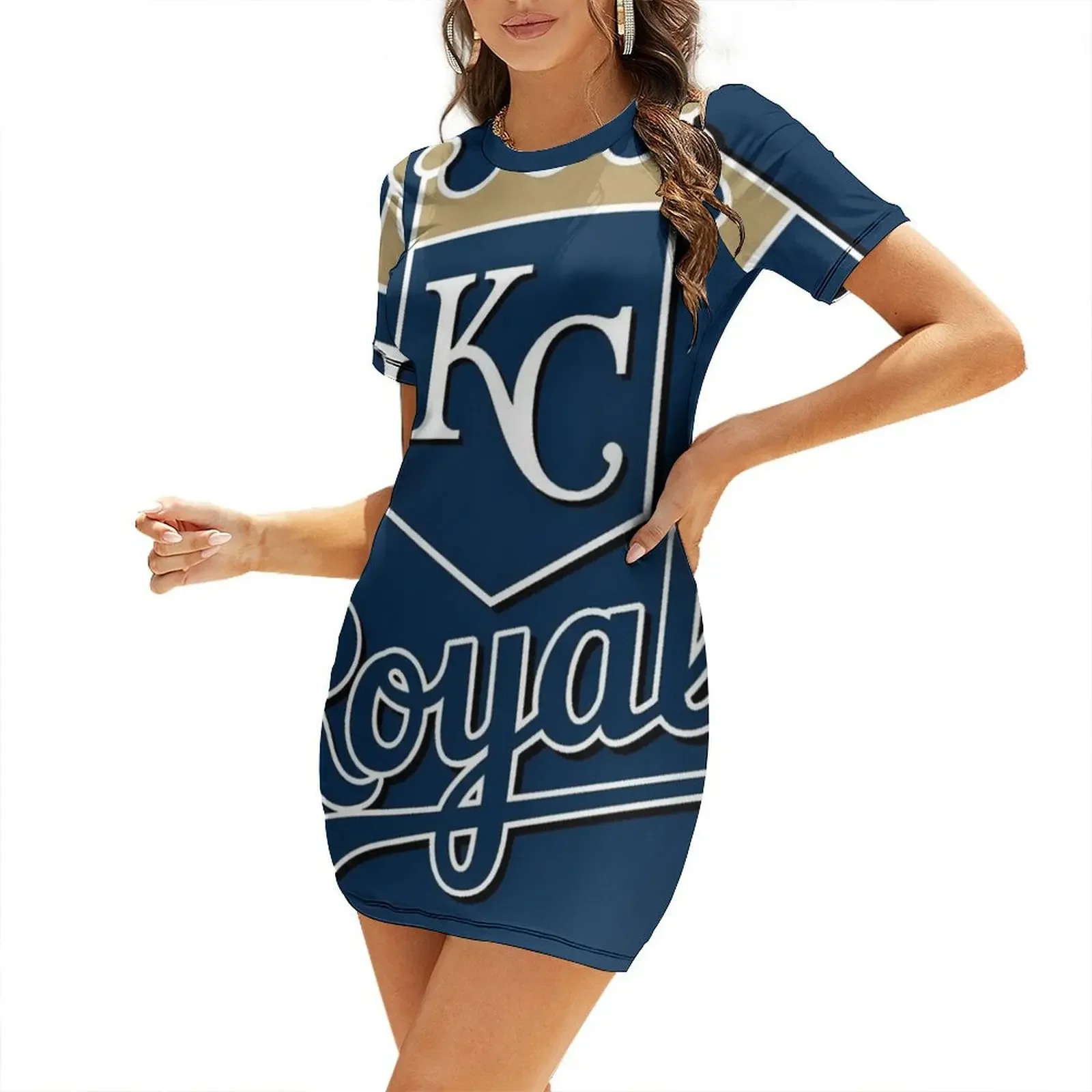 

Kc Royals Short-Sleeved Dress wedding guest dress 2025 luxury evening dresses 2025 summer dress korean women women clothes