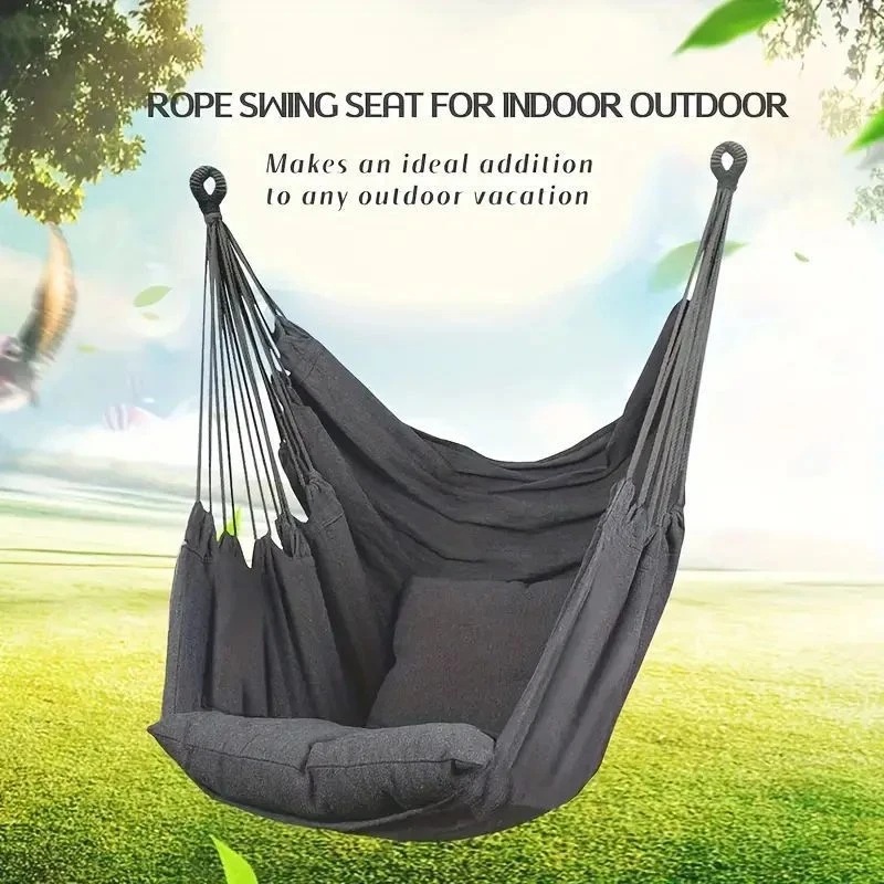 Thickened dormitory hanging chair, college student hammock, magic swing, extended seat, indoor lazy stool, rocking chair