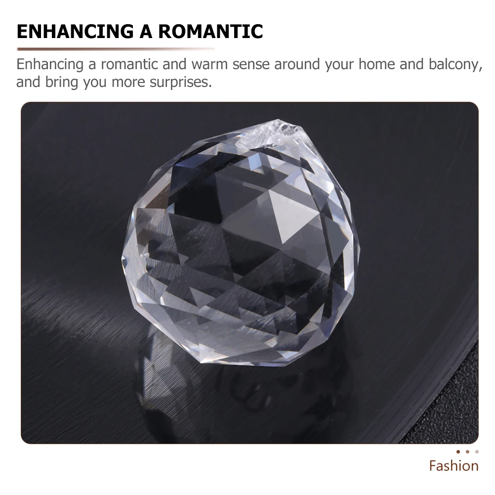 

20pcs Lighting Ball Pendant 20MM White Crystal Chandelier Parts Hanging Decoration Ornaments Prisms Replacement