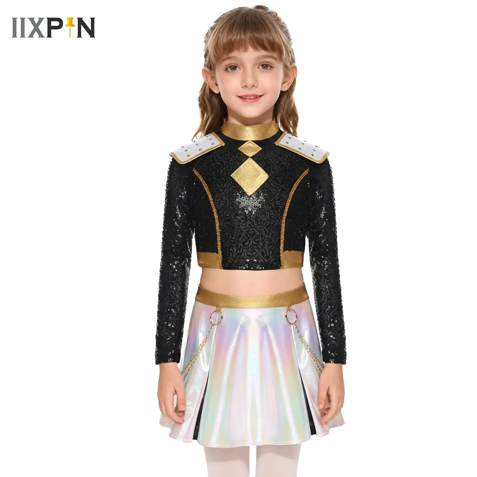 

Anime Demon Singer Hunter Cosplay Costume Girls Group Halloween Performance Kpop Singer Cos Outfit for Girl Stage Show Dress
