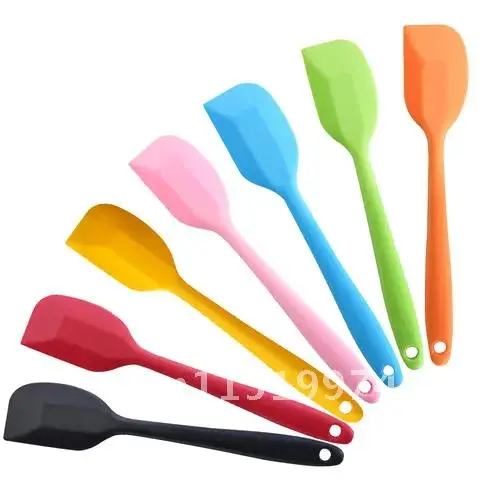 Colorful Silicone Baking Spatula Heat-Resistant Non-stick Kitchen Utensils Multiple Soft Non-deformable Baking Spatula