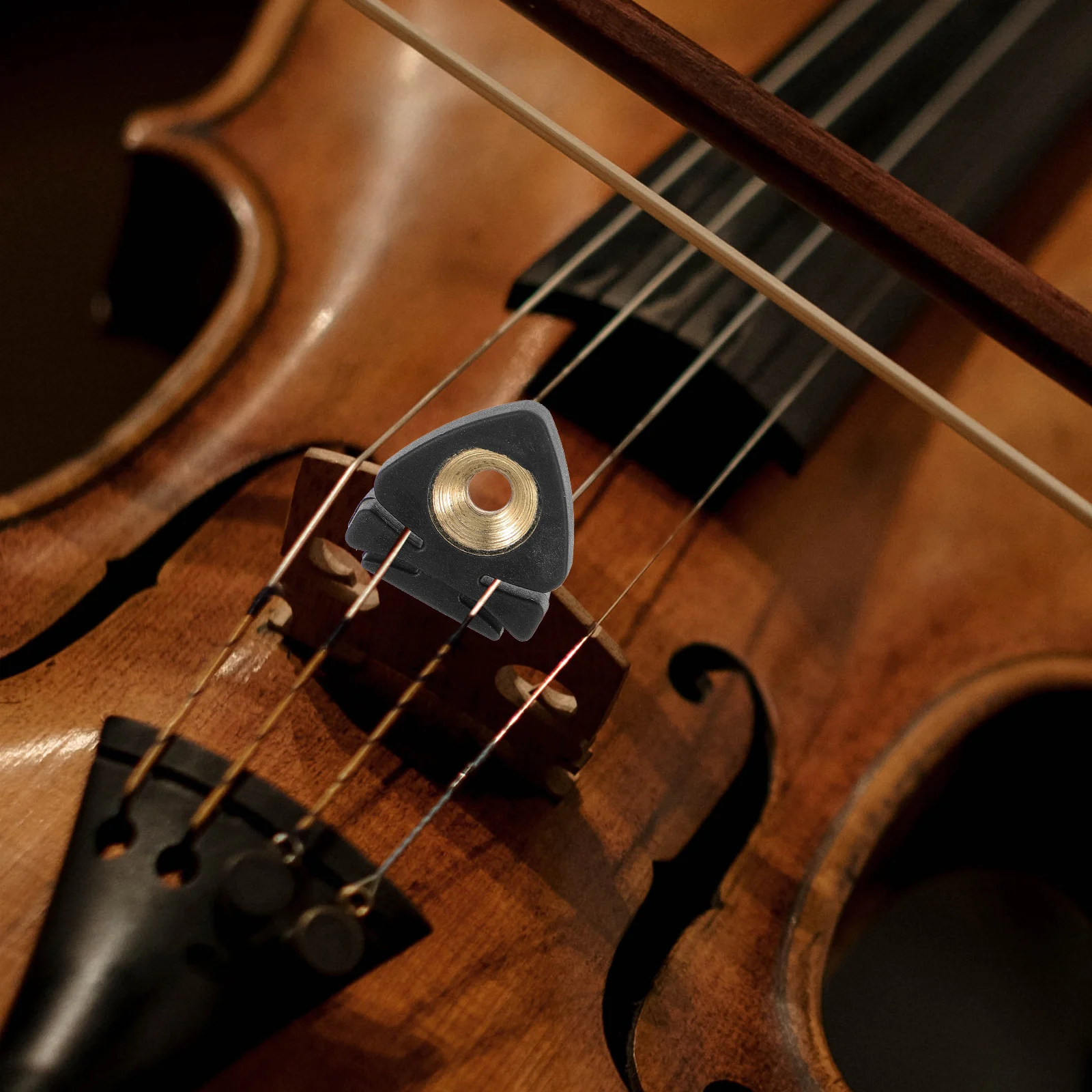 

Violin Practice Mute Lightweight Durable Sound Dampening Protects Instrument Pitch Intact Quiet Practice Plastic Small