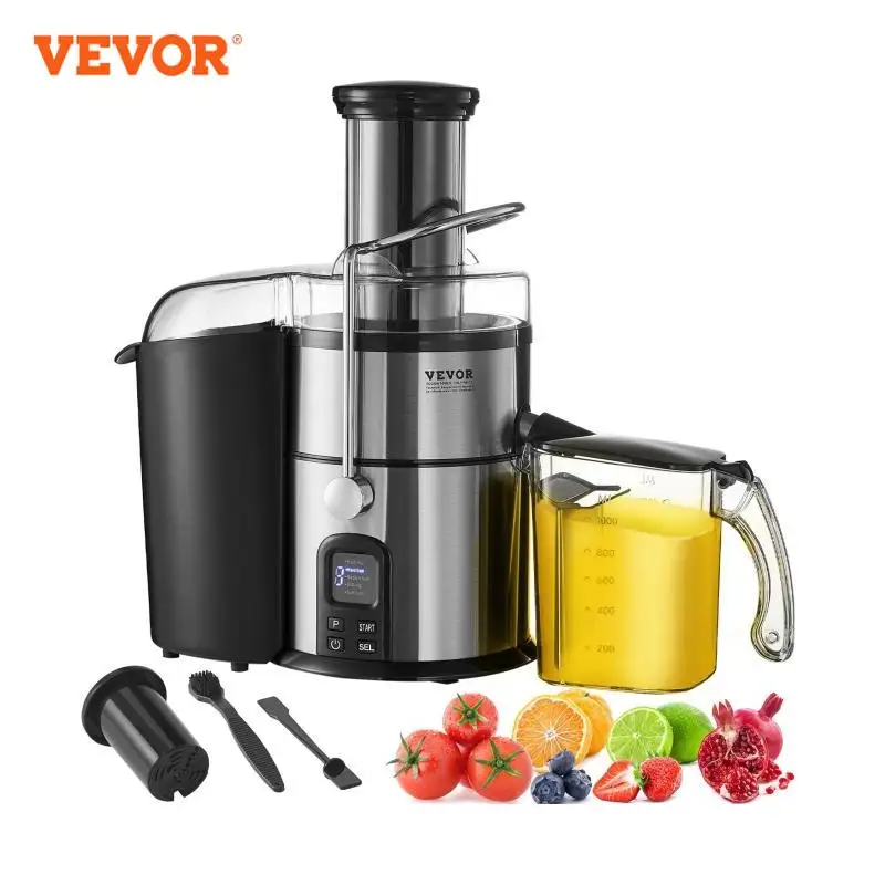 VEVOR Juicer Machine 850W Motor Centrifugal Juice Extractor Easy Clean Centrifugal Big Mouth Large for Fruits and Vegetables