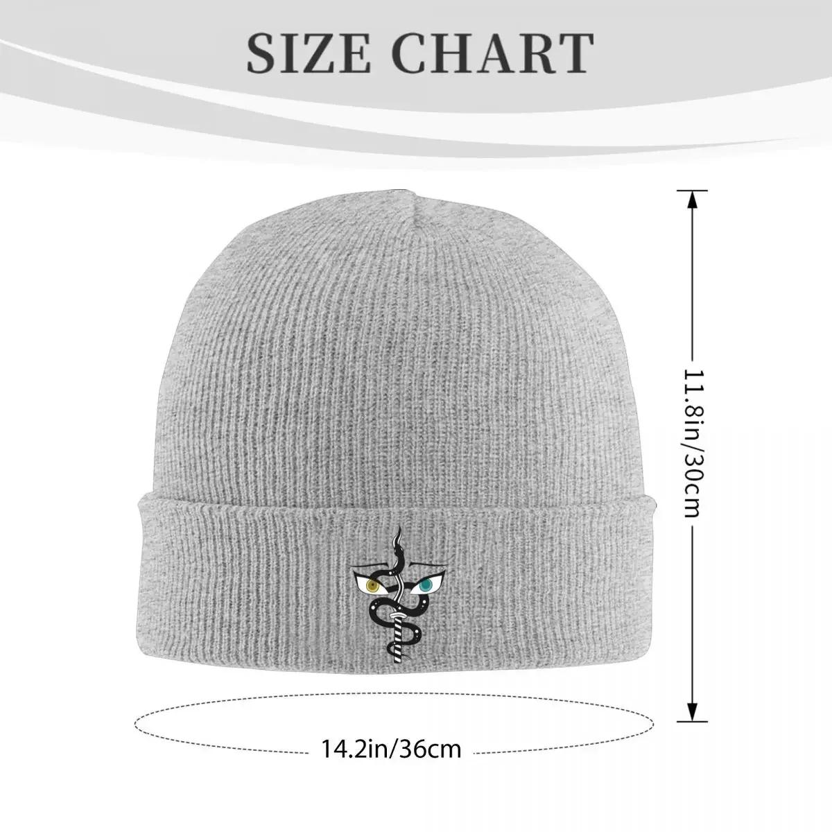 Demon Slayers Snake Pillar Knitted Caps for Women Men Beanies Winter Hats Obanai Iguro Anime Crochet Cap