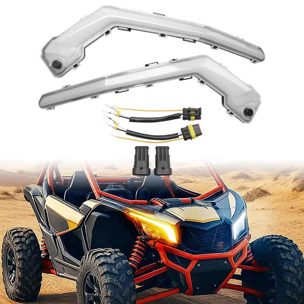 

LED Front Signature Light Assembly White DRL For Can-Am Maverick X3 Max X DS RS XMR XRC Turbo R RR 2017-2024 UTV Accessories