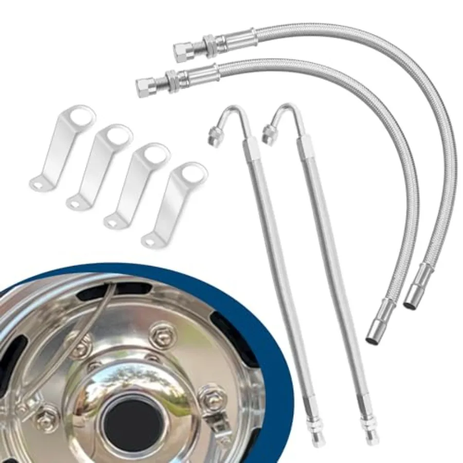 

Double Tires Air Inflation Kit Valve Stem Extension Valve Stem Extenders Dual Tire Air Inflation Kit Tire Valve Extension Tube