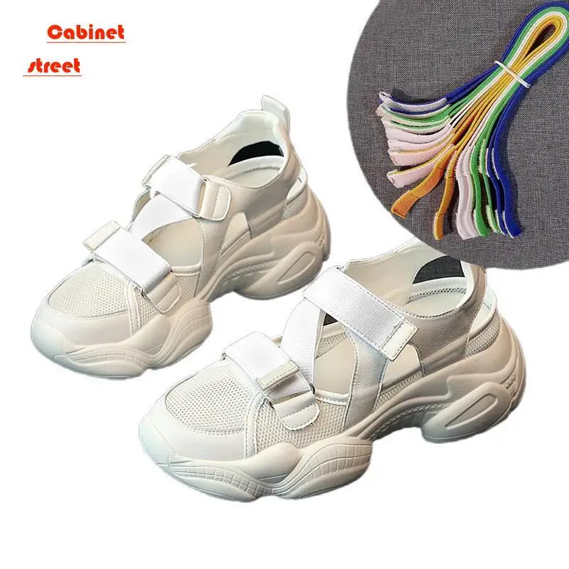 

Women's Summer 2024 New Net to Wear Hollow Fairy Light Muffin Platform Women Sports Sandals Ladies Shoes Multiple Shoelaces