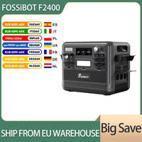 FOSSiBOT F2400 Portable Power Station, 2048Wh LiFePO4 External Battery 2400W Output Solar Generator, Outdoor Indoor Work camp