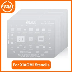 AMAOE MI 1-19 BGA Reballing Stencil Template for XIAOMI REDMI Universal 0.12mm CPU Planting Tin Steel Net Template