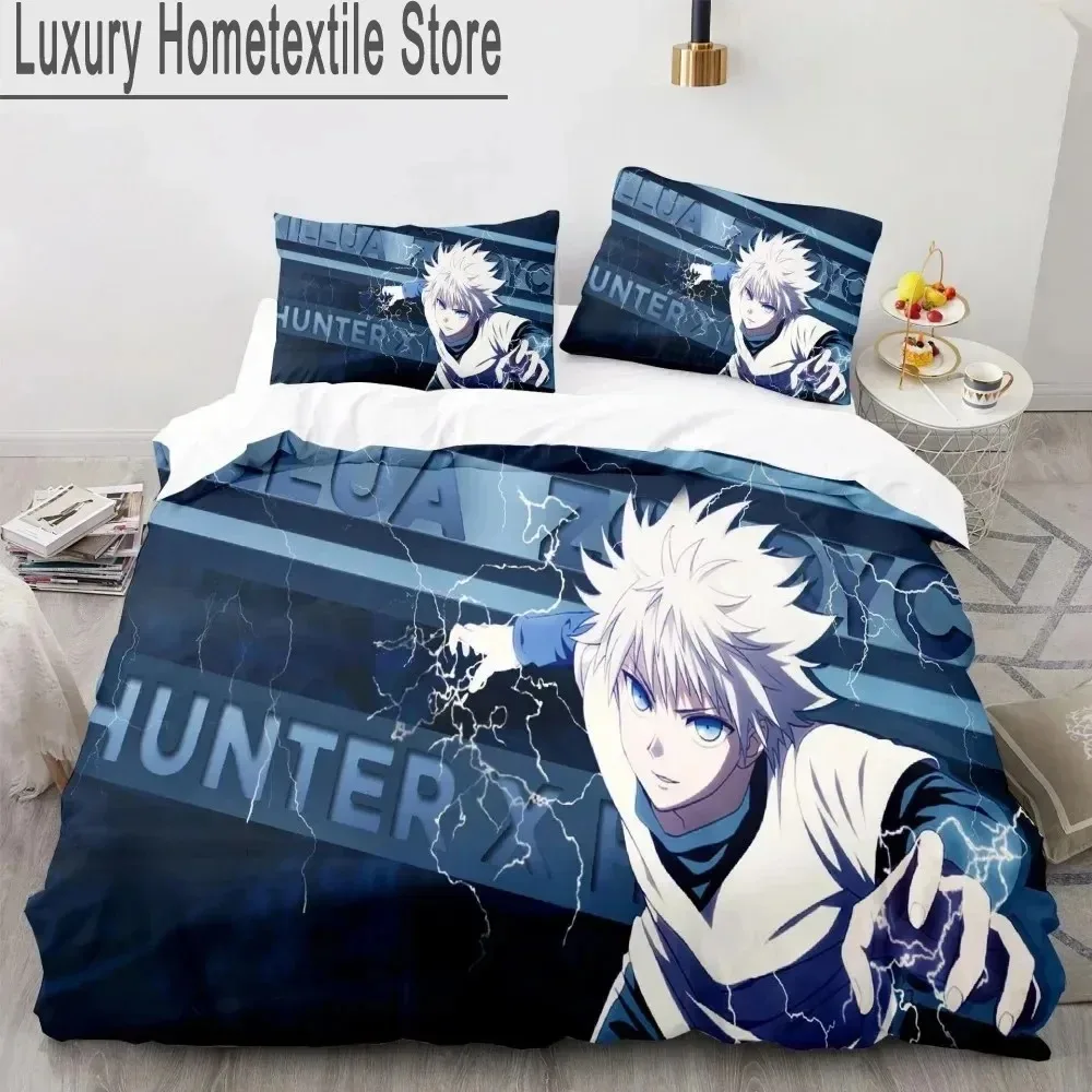 

3d Anime Hunter X Hunter Bedding Set Duvet Cover Bed Set Quilt Cover Pillowcase Comforter king Queen Size Boys Adult Bedding Set