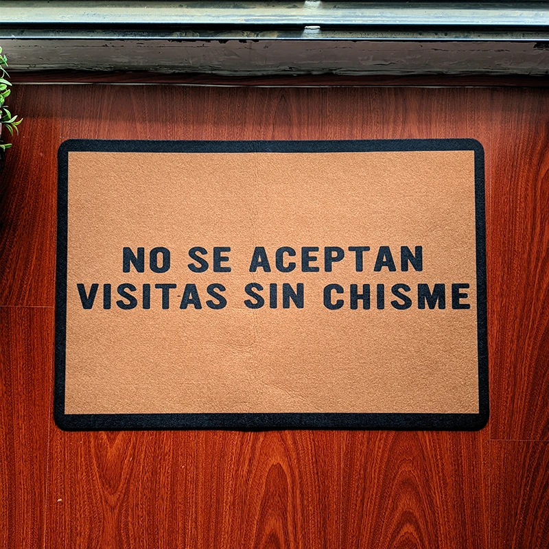 No Se Aceptan Visitas Sin Chisme Doormat Welcome Mat Funny Doormat Indoor outdoor Floor Mats for Home Entrance Decor for porch