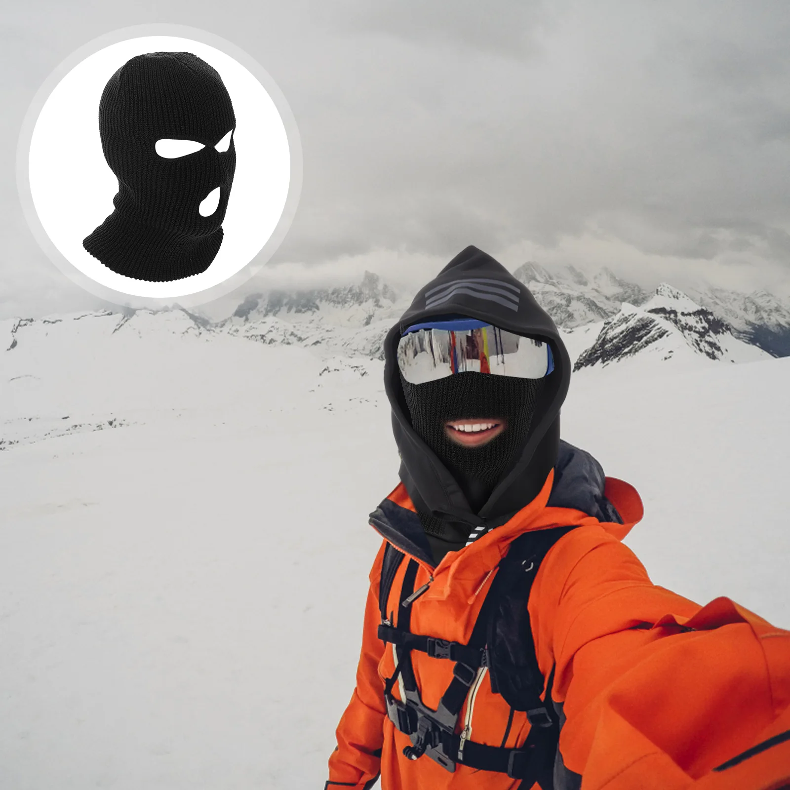 

Head Warmer Wind-proof Face Guard Protective Mask Cover Yarn Muff Winter Accessory Scarf Multipurpose Warm Retention Durable