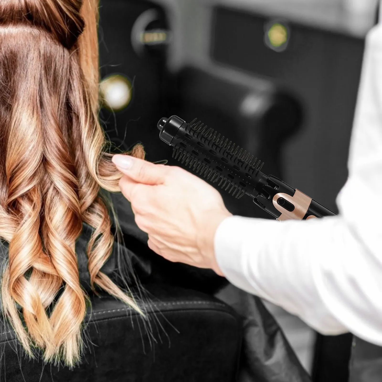 

1Set Electric Hair Curling Wand 4-in-1 Heat Adjustable Styling Tool for Loose Waves Tight Curls Beachy Texture Professional