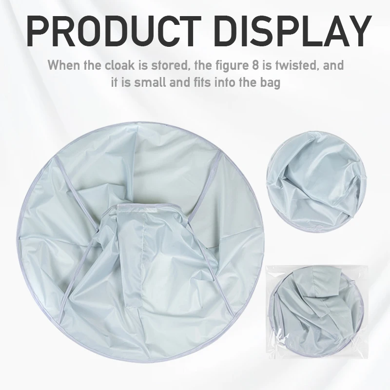 Medium Size Haircut Cloak Cloth Hair Dye Three-Dimensional Breathable Household Haircut Waterproof Cloak Foldable Haircut Tool