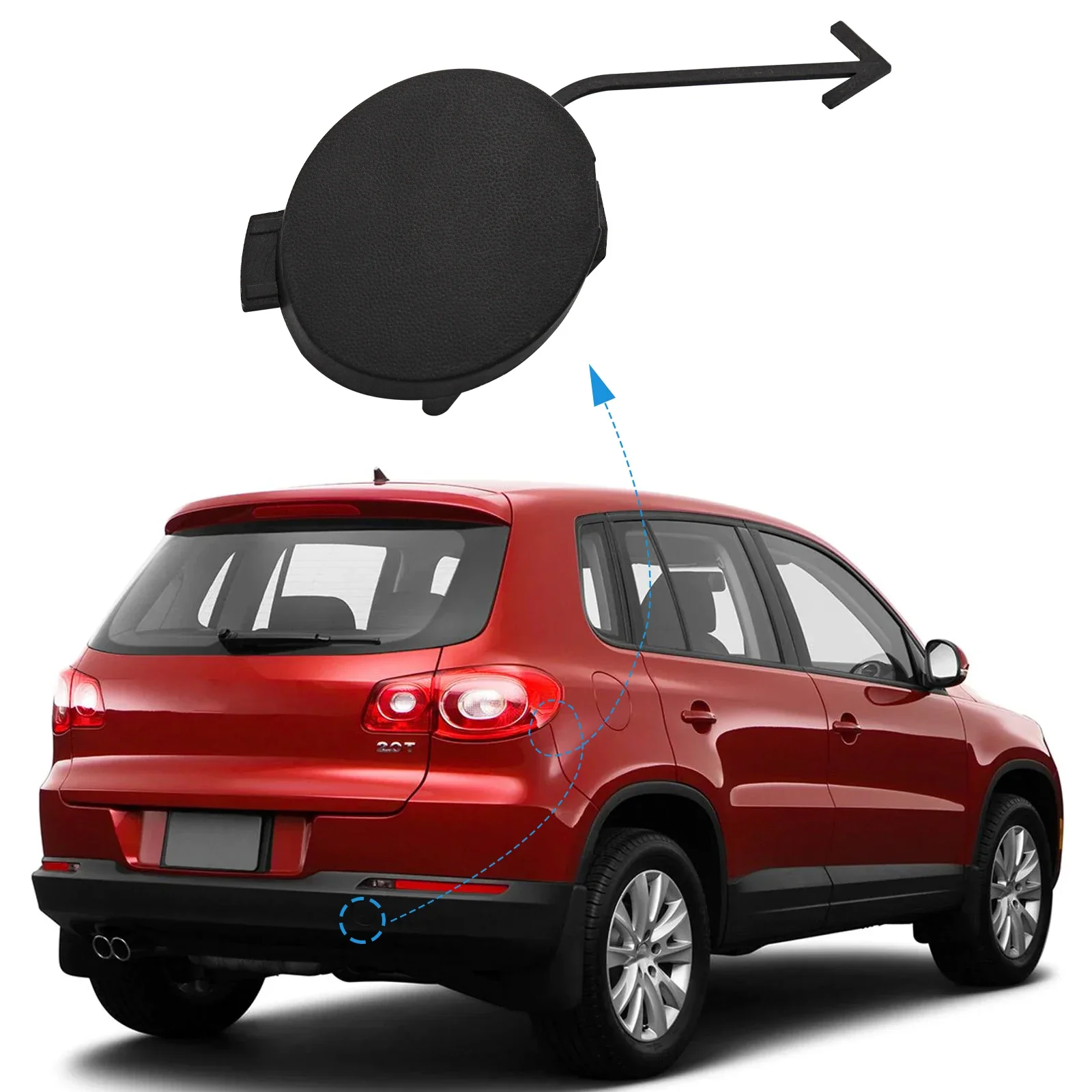 

OLANGDA Rear Bumper Tow Hook Cover Cap Towing Eye For VW Tiguan Accessories 2009 2010 2011 2012 2013 2014 2015 2016 2017 5N08074