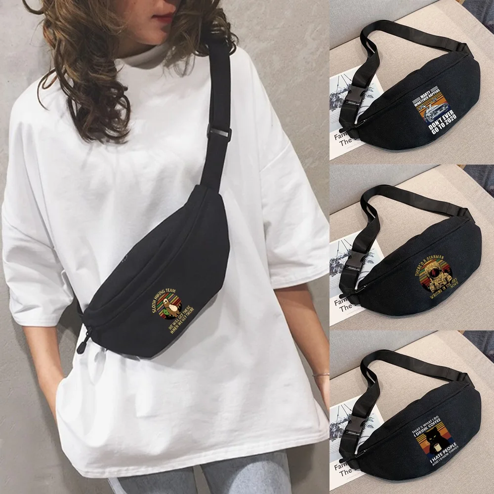 Men Bag Chest Waist Bags Underarm Shoulder Cross Body Mini Backpacks New Pew Print Coin Purse Belt Bags for Women Gym Sports Bag